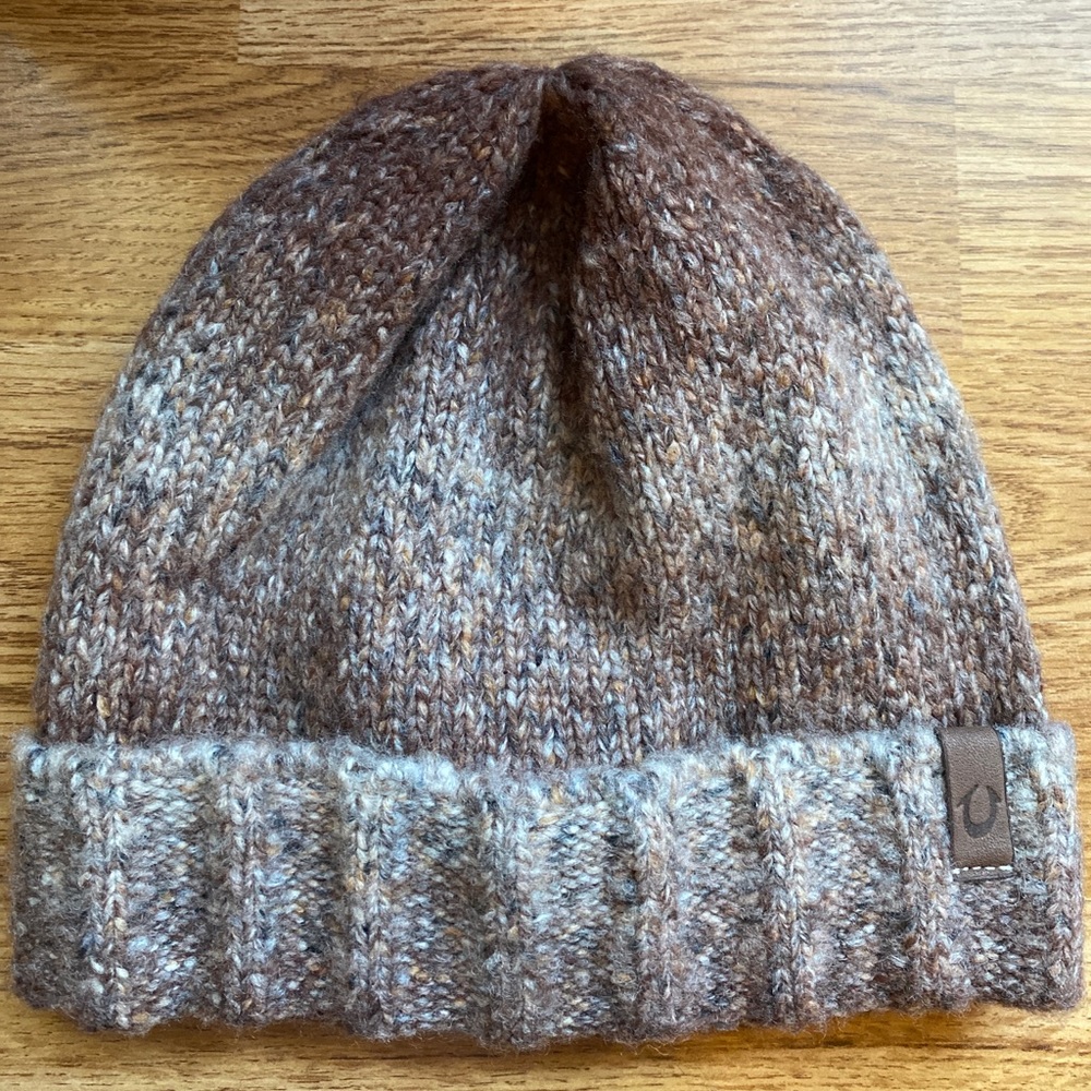 True Religion variegated beanie with cuff